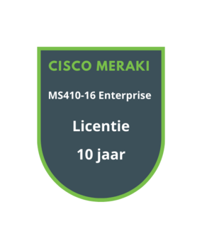 Cisco Meraki MS410-16 Enterprise Licentie 10 jaar Cisco Meraki MS410-16 Enterprise Licentie 10 jaar