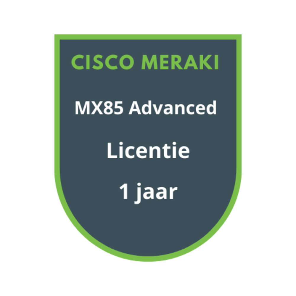 Cisco Meraki MX85 Advanced Licentie 1 jaar