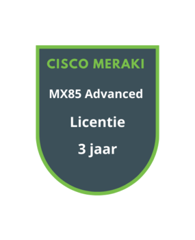 Cisco Meraki MX85 Advanced Licentie 3 jaar Cisco Meraki MX85 Advanced Licentie 3 jaar