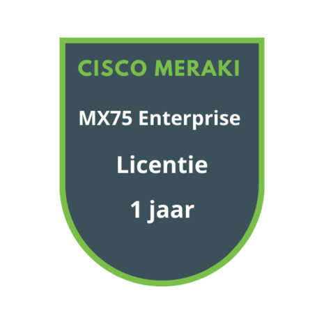 Cisco Meraki MX75 Enterprise Licentie 1 jaar