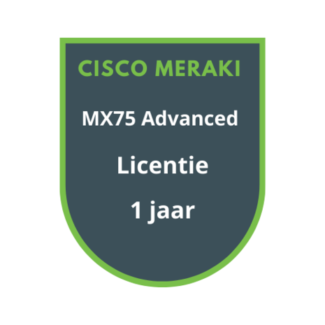 Cisco Meraki MX75 Advanced Licentie 1 jaar
