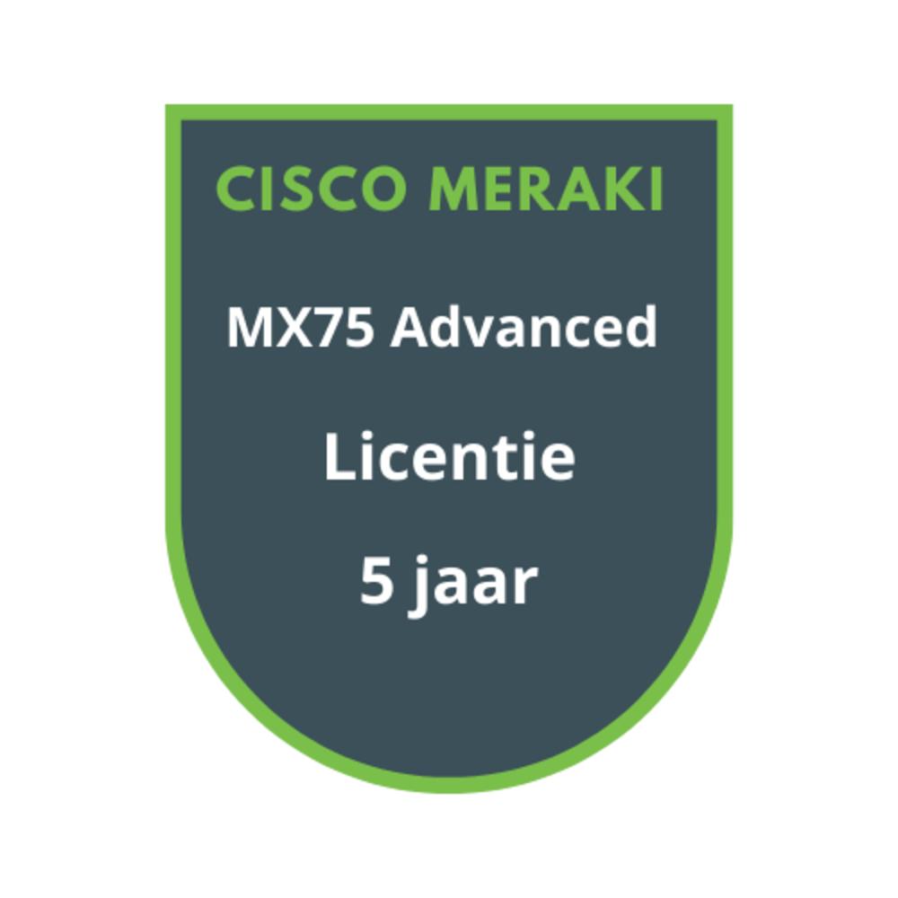 Cisco Meraki MX75 Advanced Licentie 5 jaar
