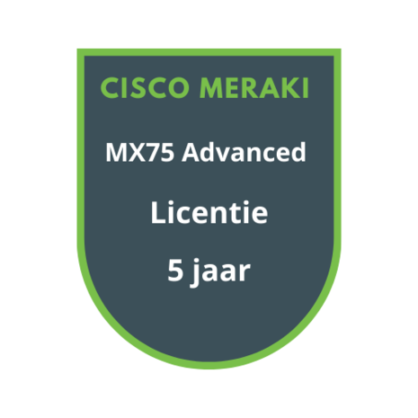 Cisco Meraki MX75 Advanced Licentie 5 jaar