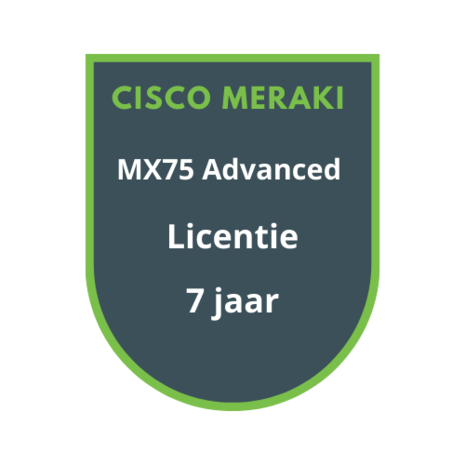 Cisco Meraki MX75 Advanced Licentie 7 jaar