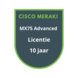 Cisco Meraki MX75 Advanced Licentie 10 jaar