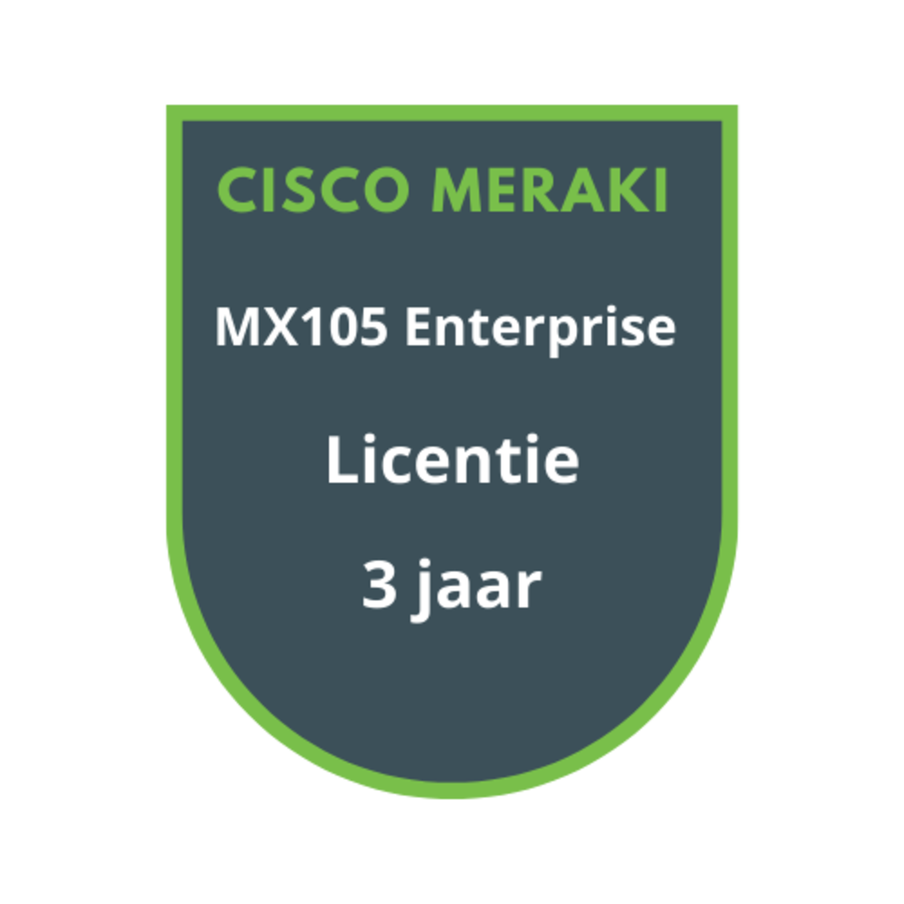 Cisco Meraki MX105 Enterprise Licentie 3 jaar