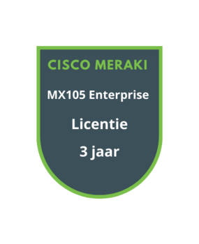 Cisco Meraki MX105 Enterprise Licentie 3 jaar Cisco Meraki MX105 Enterprise Licentie 3 jaar
