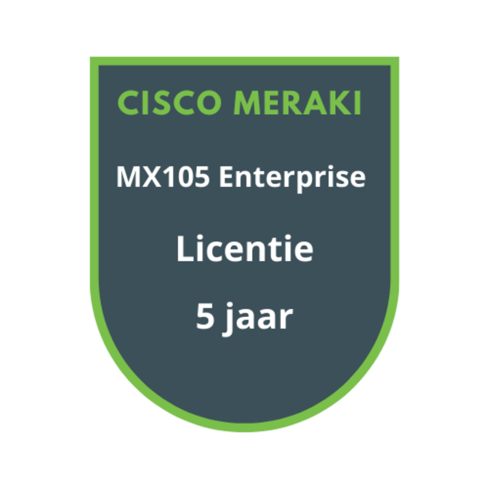 Cisco Meraki MX105 Enterprise Licentie 5 jaar