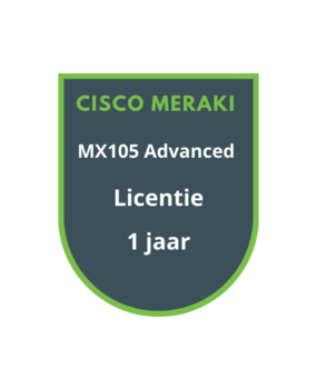 Cisco Meraki MX105 Advanced Licentie 1 jaar Cisco Meraki MX105 Advanced Licentie 1 jaar