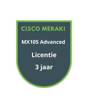 Cisco Meraki MX105 Advanced Licentie 3 jaar Cisco Meraki MX105 Advanced Licentie 3 jaar