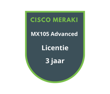 Cisco Meraki Cisco Meraki MX105 Advanced Licentie 3 jaar