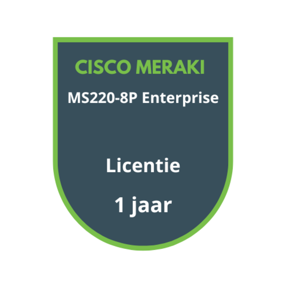 Cisco Meraki MS220-8P Licentie 1 jaar