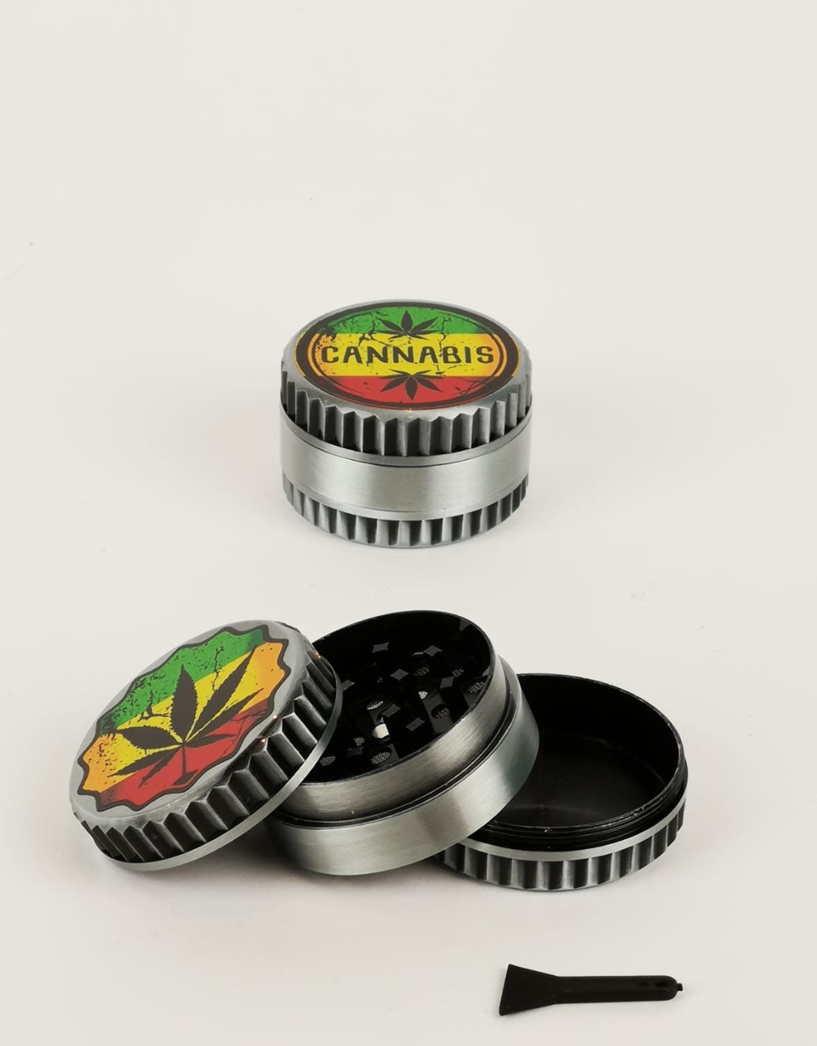 Metal Grinder Cannabis Zilver