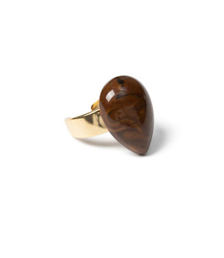 LAURENCE DELVALLEZ LAURENCE DELVALLEZ ring - LD - 171 Amber Ring Brown