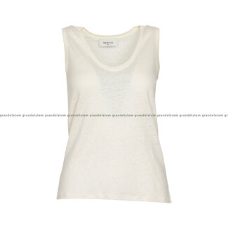 Berenice Berenice kledij t-shirt - Marcel top linnen OFFWHITE - 16ELINE1UTS