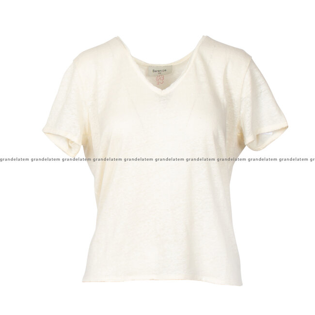 Berenice kledij t-shirt - T-shirt V hals OFFWHITE - 16EMMA1UTS ⎜ WEBSHOP