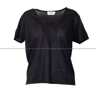 Berenice Berenice kledij t-shirt - T-shirt V hals CARBON - 16EMMA1UTS