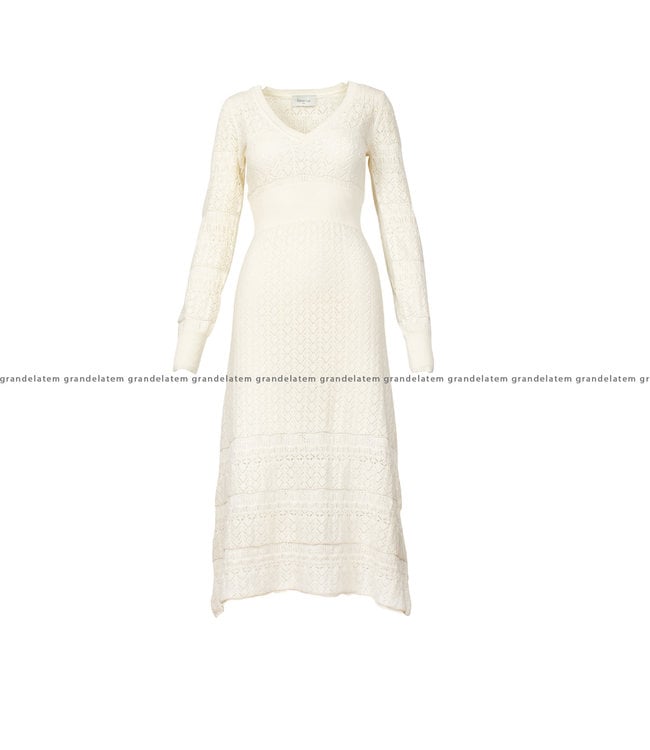 Berenice kledij kleed lange jurk crochet OFFWHITE - 16RUSTINA10FMT ⎜ - grande