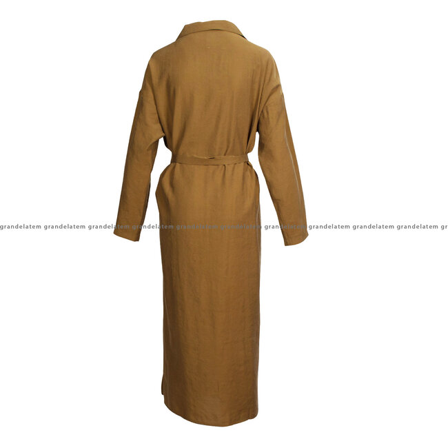 Les Bo-hemiennes kledij kleed - WRAP DRESS - KAKI VISCOSE ⎜ WEBSHOP