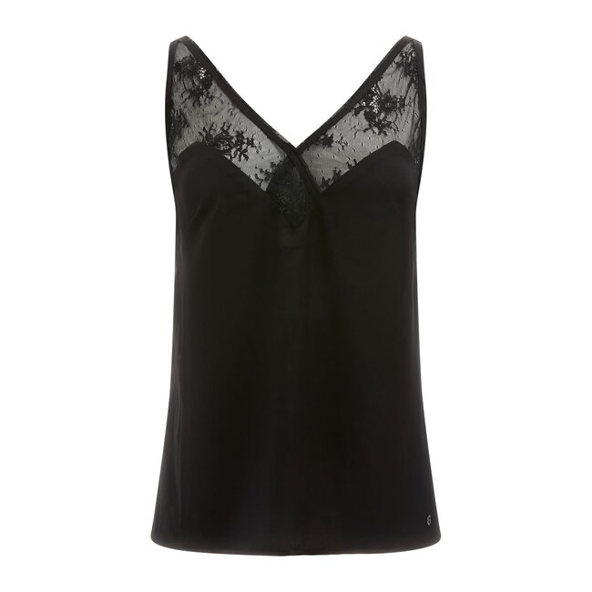 GUESS kledij top -  SL LAURA LACE TOP - Jet Black A996 - W3YH55 WD8G2 - JBLK ⎜ WEBSHOP