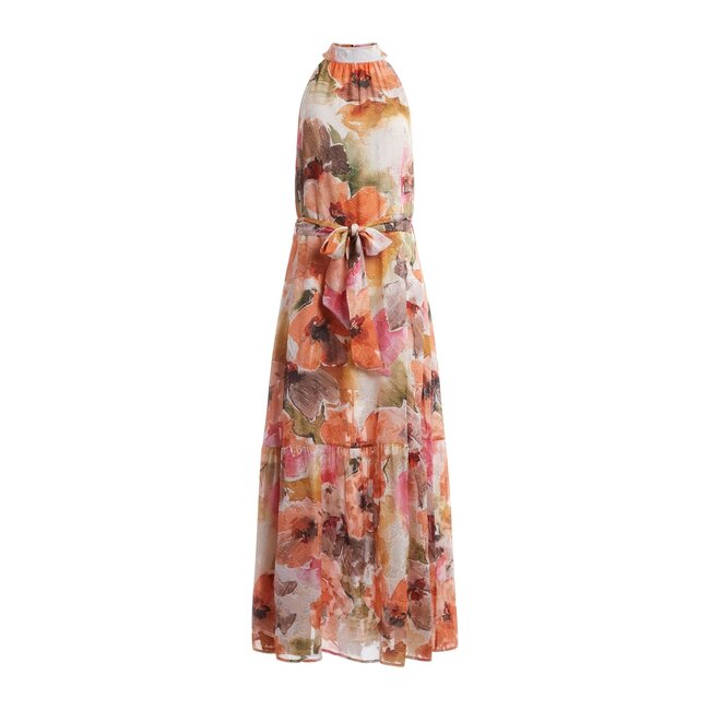 GUESS kledij kleed -  HALTER NECK KATIA MAXI DRESS - ACQUARELLE BLOOM PRI - W3YK56 WFJI0 - P32G ⎜ WEBSHOP