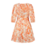 NIKKIE NIKKIE Rachel Structure Dress - Sun Orange/Cream // UITVERKOOP MERK - webshop