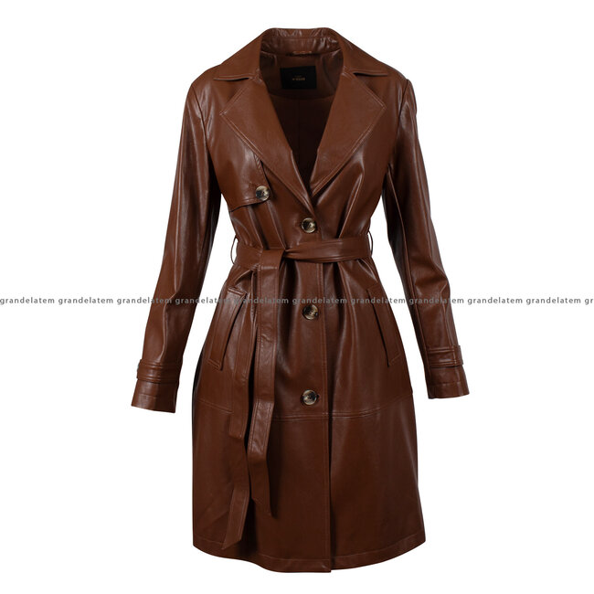 TWINSET ACTITUDE kledij jas - TRENCH - DOWNTOWN BROWN 232AP2450 - 10779 ⎜ WEBSHOP