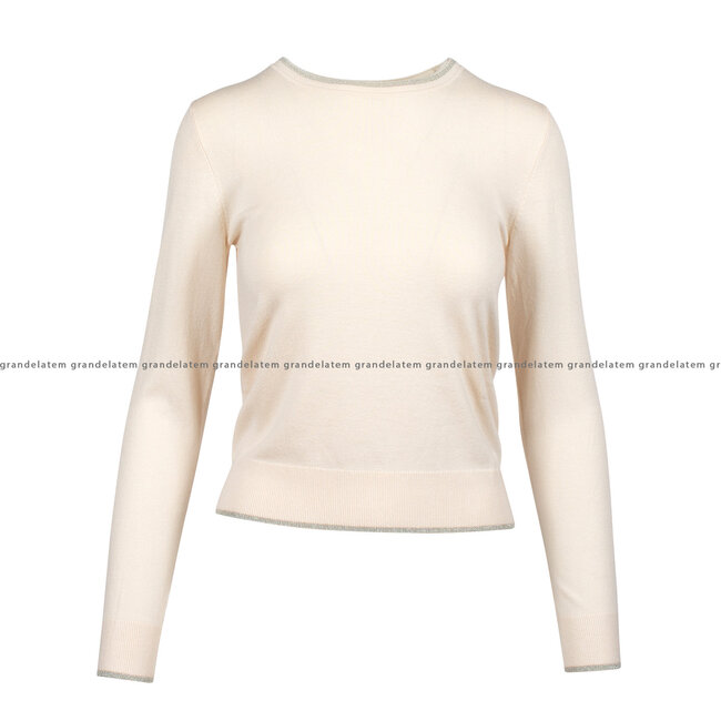 LIU JO kledij trui - f.12 basic shine SWEATER - NATURALE - MF3391-MS49I-20304 ⎜ WEBSHOP