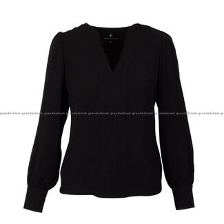 AC by Annelien Coorevits AC by Annelien Coorevits kledij bloes -  AC trAC y  blouse pofmouw   ZWART