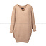 AC by Annelien Coorevits kledij kleed -  AC stephanie  sweater dress merino  beige ⎜ WEBSHOP