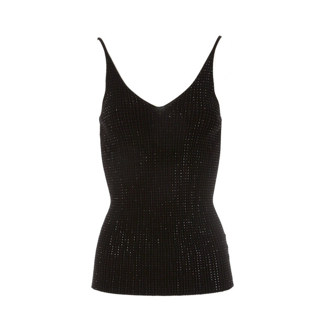 Fracomina - TANK TOP BLACK  - FR24ST4007K410R9-053  ⎜ WEBSHOP