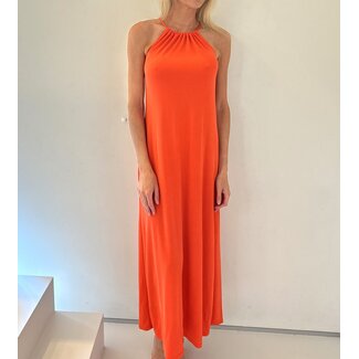 AC by Annelien Coorevits SS24 Modi - Kleed lang spaghettibandjes  Oranje  ⎜ WEBSHOP