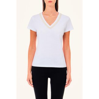 LIU JO LIU JO  White JERSEY LIUJO JEWEL NECK - T-shirt MA4324-J5904 - V9355