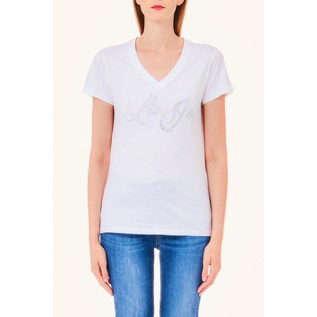 LIU JO  White LIUJO JERSEY LOGO - T-shirt MA4337-JS923 - N9284 ⎜ WEBSHOP