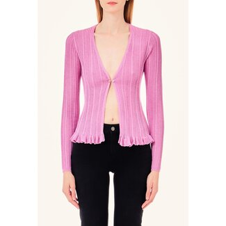 LIU JO LIU JO  White f.14 multi ribs lux - cardigan MA4003-MS64J - A4253 ⎜ WEBSHOP