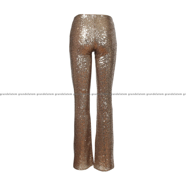 PATRIZIA PEPE TROUSERS Gold Sequins 8P0569 - A374 - Y448  ⎜ WEBSHOP