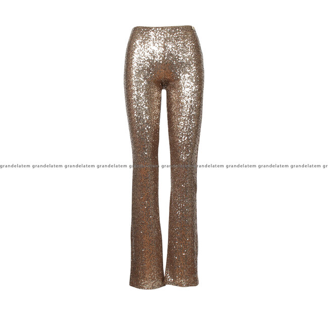 PATRIZIA PEPE TROUSERS Gold Sequins 8P0569 - A374 - Y448  ⎜ WEBSHOP