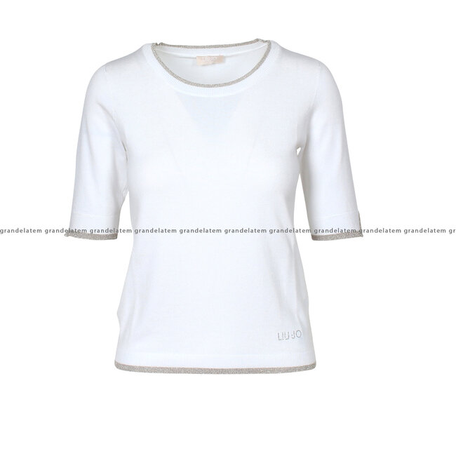 LIU JO  White f.14 new basic utility - SWEATER MA4072-MS49I - 11111 ⎜ WEBSHOP