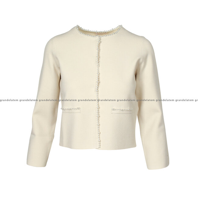 LIU JO  White f.14 sweet pearls - JACKET MA4024-MS99E - 20304 ⎜ WEBSHOP