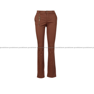 Fracomina Fracomina - BOOTCUT PANTS BROWN  - FS24SVA004W70201-091