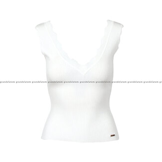 Fracomina Fracomina - V TANK TOP WHITE  - FR24ST4011K41601-278