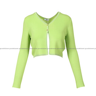 Fracomina Fracomina - SHORT CARDIGAN AVOCADO - FR24ST8008K416Q7-G48