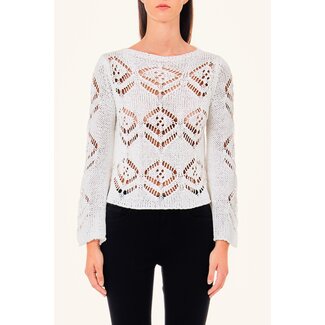 LIU JO LJ White f.5 summer bling - SWEATER MA4230-MA670 - 10701