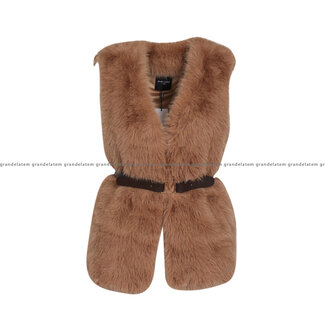 MARCIANO MARCIANO kledij jas - CHLOE FUR VEST HERB TAN MULTI - 4YGL28 - 7128A - F13T