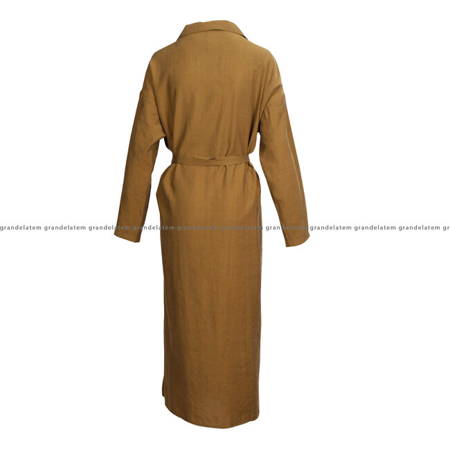 Les Bo-hemiennes kledij kleed - WRAP DRESS - KAKI VISCOSE ⎜ WEBSHOP