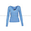 Fracomina kledij truien  - KNITTED V-NECKLINE SWEATER SKY - FR24WT7002K41001-252