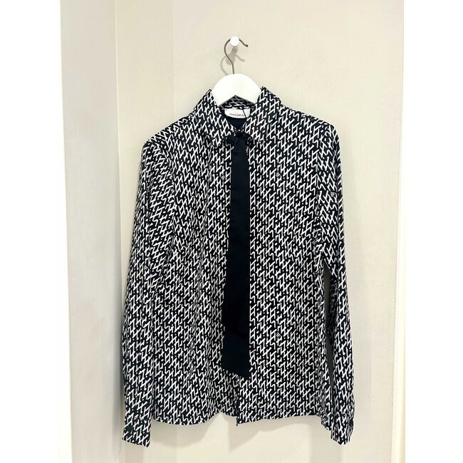 Fracomina kledij T-shirts  - BASIC SHIRT BLACKWHITE - FR24WT6014W470K1-060