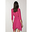PATRIZIA PEPE Asymmetrical georgette dress - Ceremony Fuchsia 2A2603_A248_M447