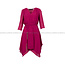 PATRIZIA PEPE Asymmetrical georgette dress - Ceremony Fuchsia 2A2603_A248_M447