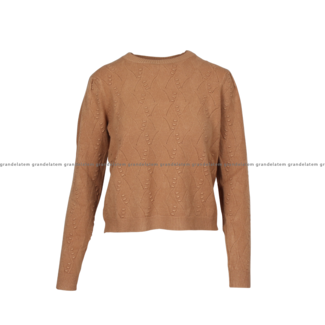 Fracomina KNITTED SWEATER CAMEL - FS24WT7012K42001-093